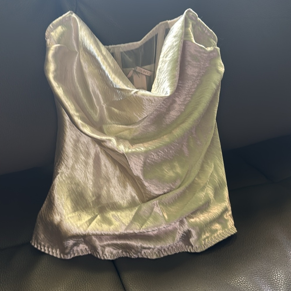 Victoria's Secret Silver Sheer Top